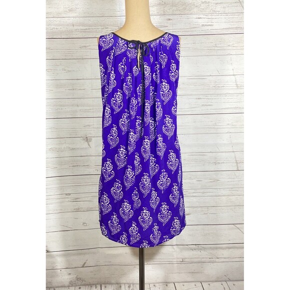 Anthropologie SILK Purple Floral Petal Shift Dress By Maeve Women’s Size Small - Picture 2 of 8